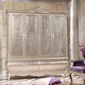 Dormitor / Dulap 4 usi Princess (Silver)