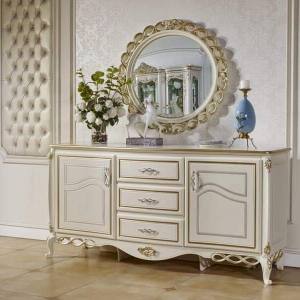 Bufet 2 usi 3 sertare cu oglinda BIANCA